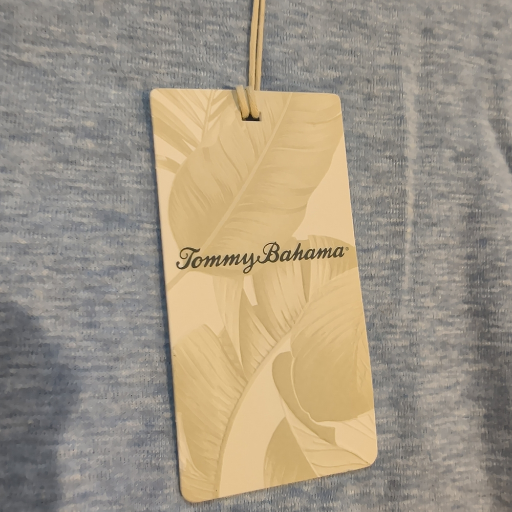 nwt tommy bahama Scoop Neck 3/4 Sleeve Blue Cotton Shirt Women's Size XL - Picture 5 of 9